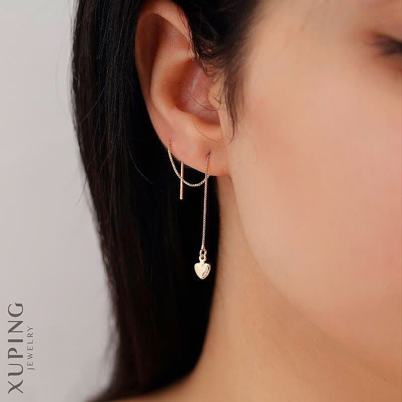 گوشواره بخیه ای قلبی ژوپینگ کد 2361